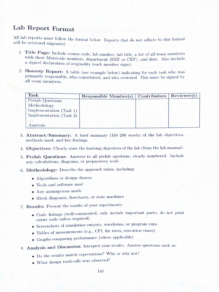 Lab Report Format | PDF