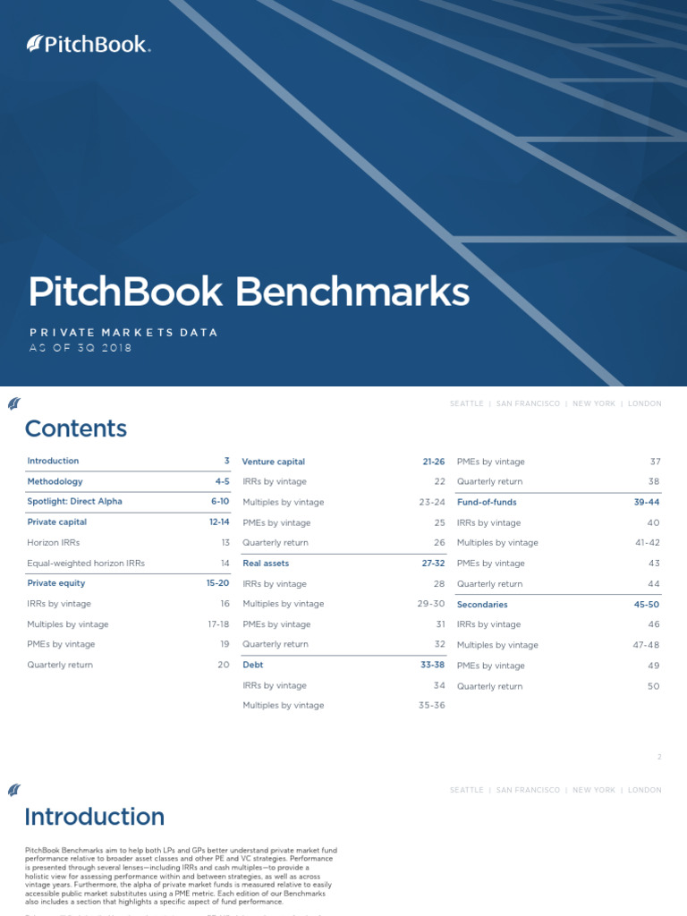 PitchBook Benchmarks As of 3Q 2018 | PDF | Financial Economics | Investing