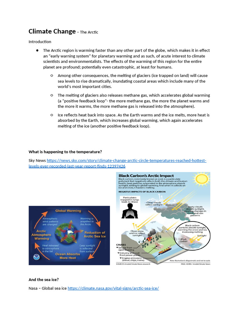 Climate Change The Arctic | PDF | Climate Change | Ice