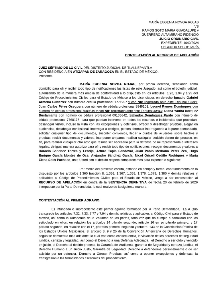 Apelacion Maru Feb 2026 | PDF | Sentencia (ley) | Caso de ley