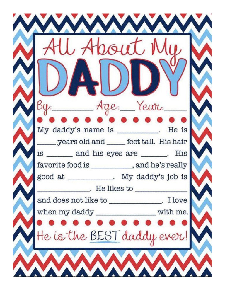 All About My Daddy | PDF