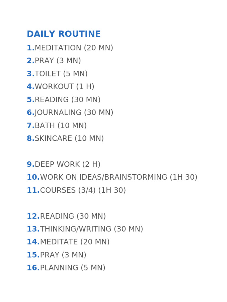 Daily Routine | PDF