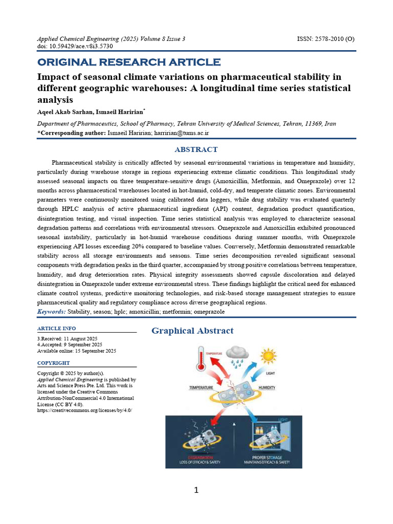 Impact of Seasonal Climate Variations On Pharmaceu | PDF | Time Series ...
