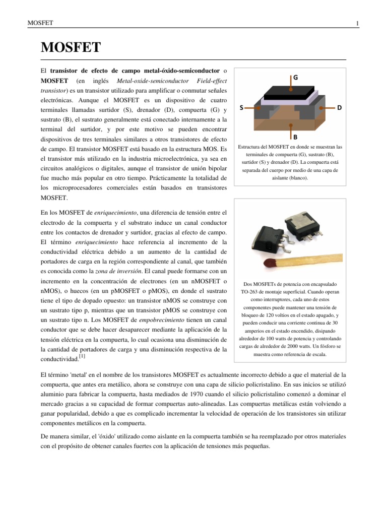 Mosfet | PDF | Mosfet | Transistor