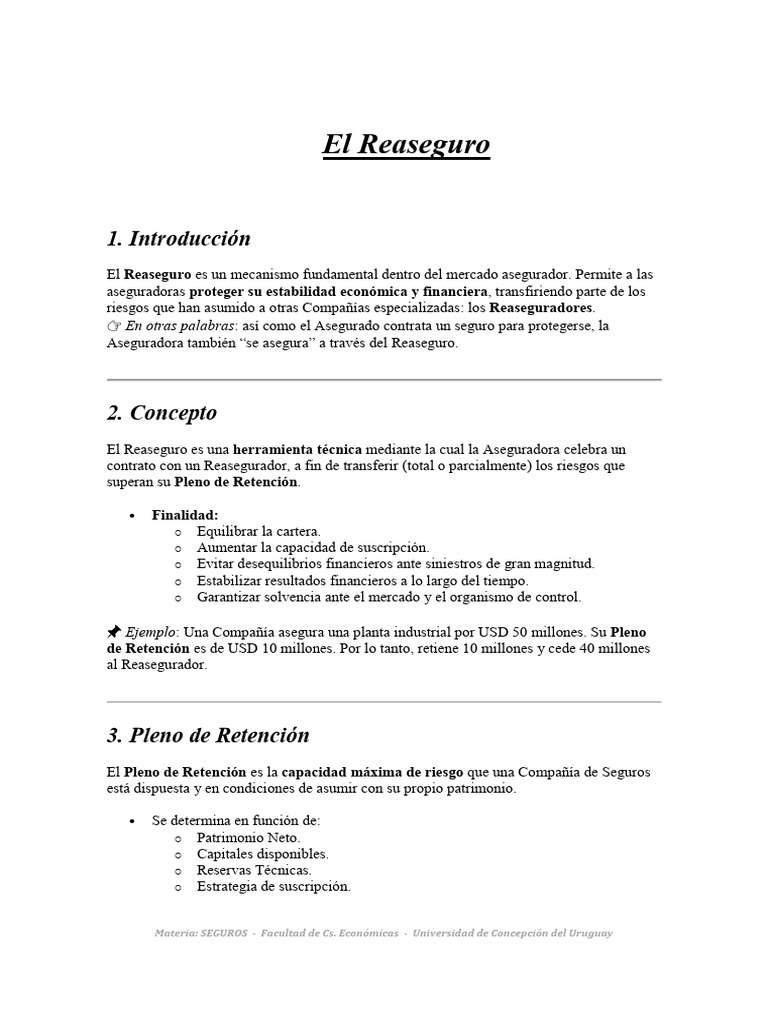 El Reaseguro | PDF | Seguro | Reaseguro