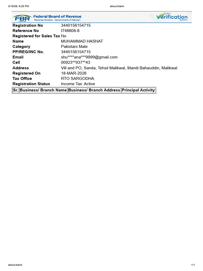 Hasnat NTN Profile | PDF