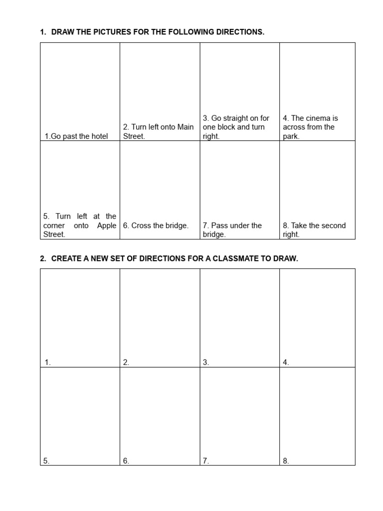 Drawing Directions Exercise-2 | PDF