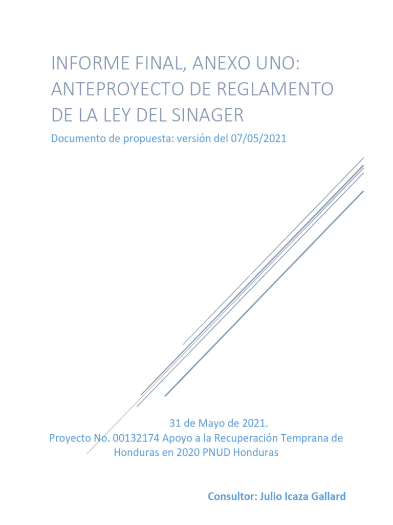 Ante Proyecto Ley Sinager | PDF | Planificación | Evaluación