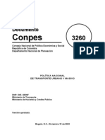 Documento Conpes de Politica Nacional Transporte 2003