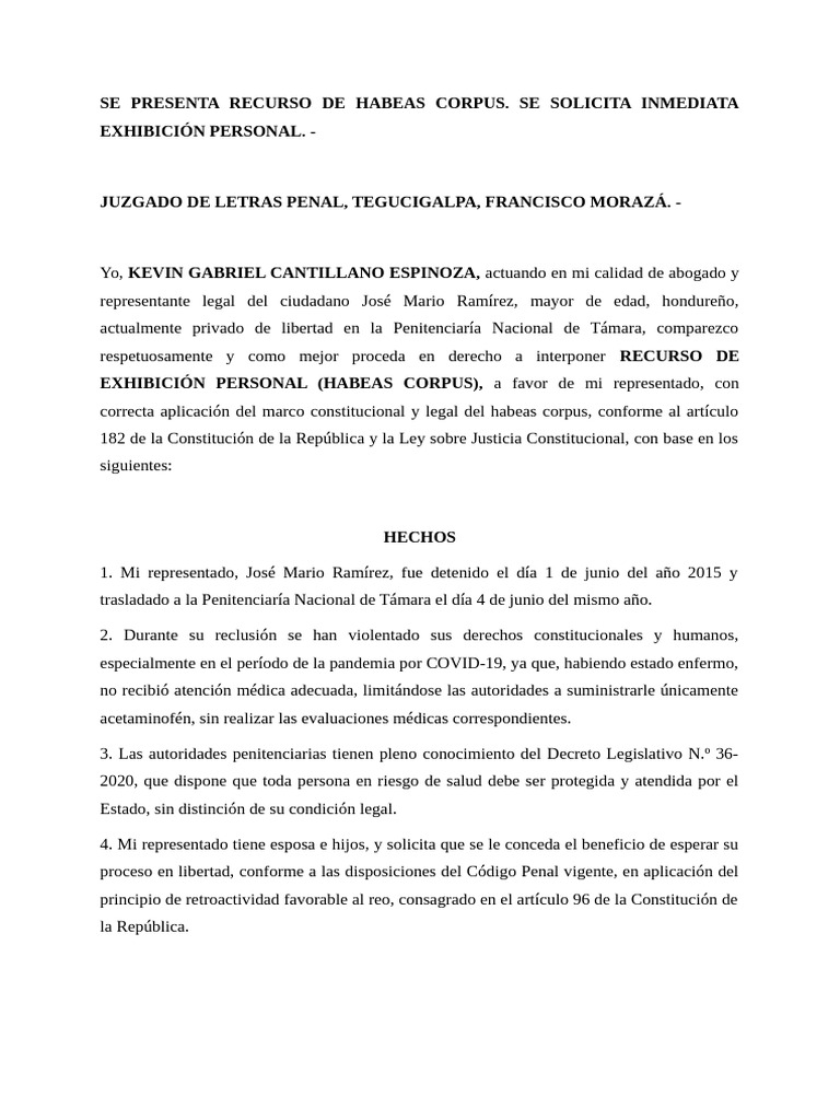 Habeas Corpus | PDF | Habeas corpus | Justicia
