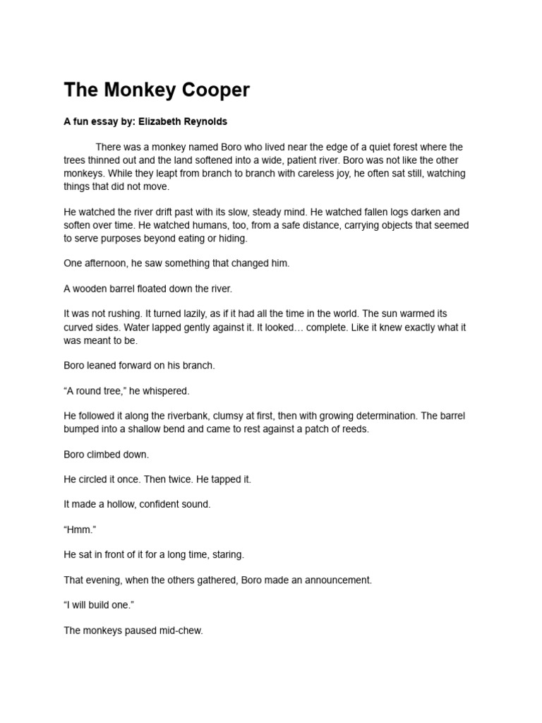 The Monkey Cooper - E. Reynolds | PDF