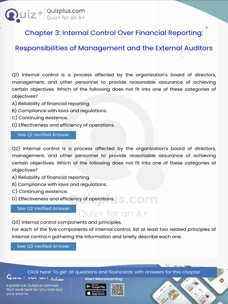 Internal Control Is A Process Affected by The Organizations Board of ...