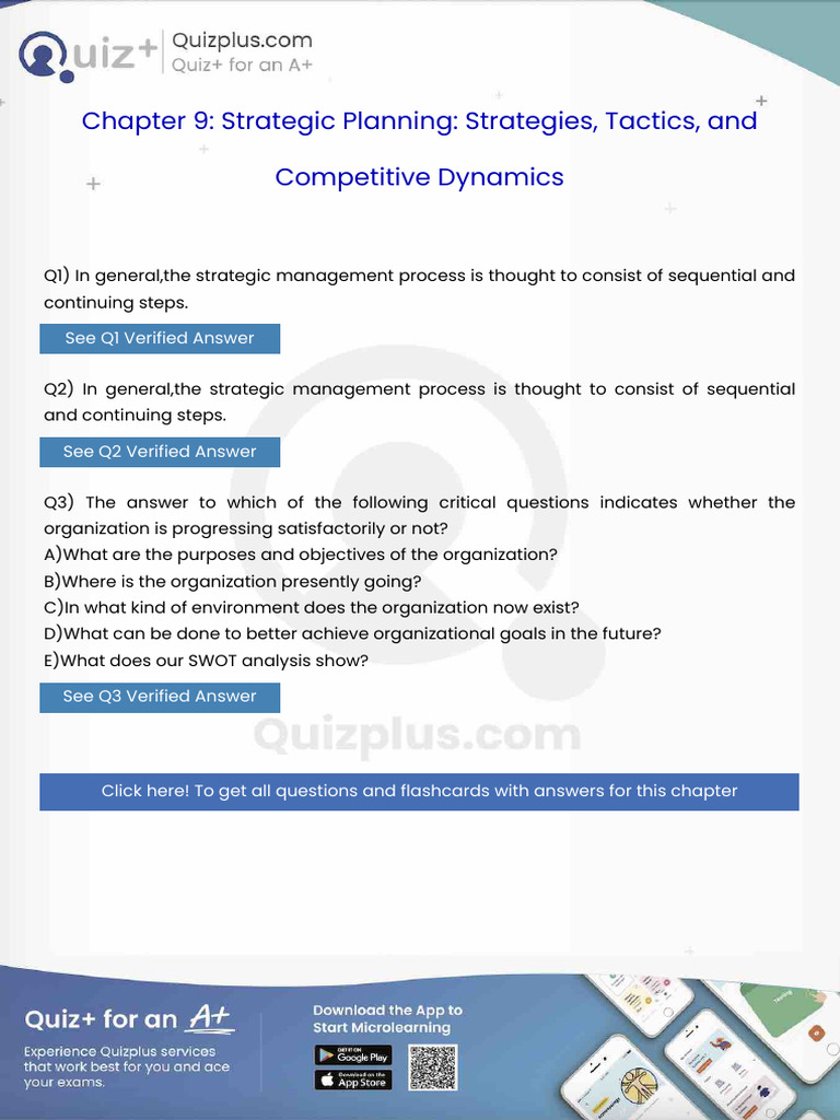 In Generalthe Strategic Management Process Is Thought To Consist of ...