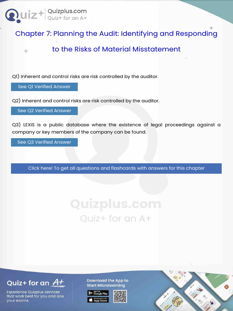 Inherent and Control Risks Are Risk Controlled by The Auditor | PDF ...