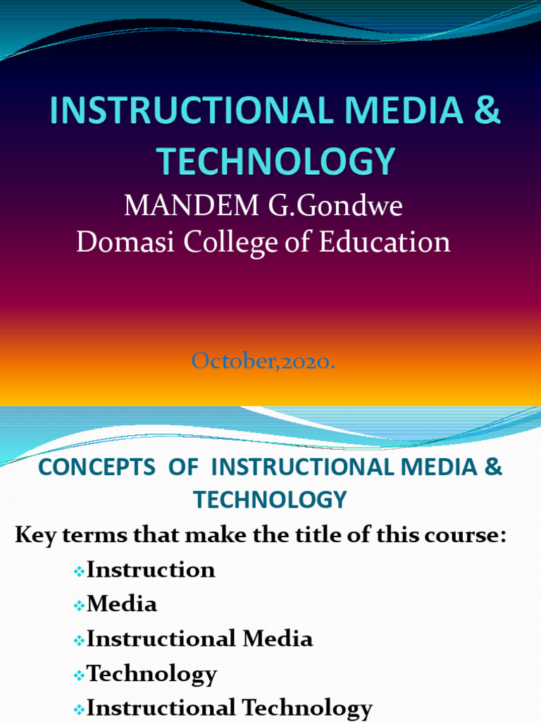 Instructional Media and Technology-1 | PDF | Instructional Design ...