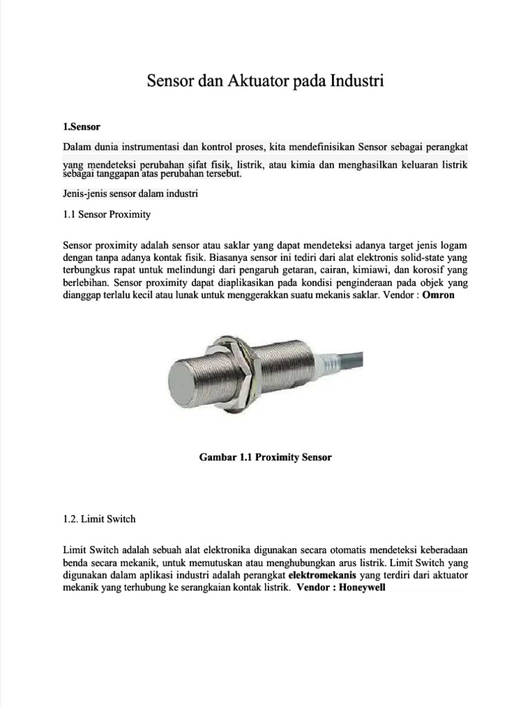 PDF Makalah Sensor Dan Aktuator Pada Industri Compress | PDF
