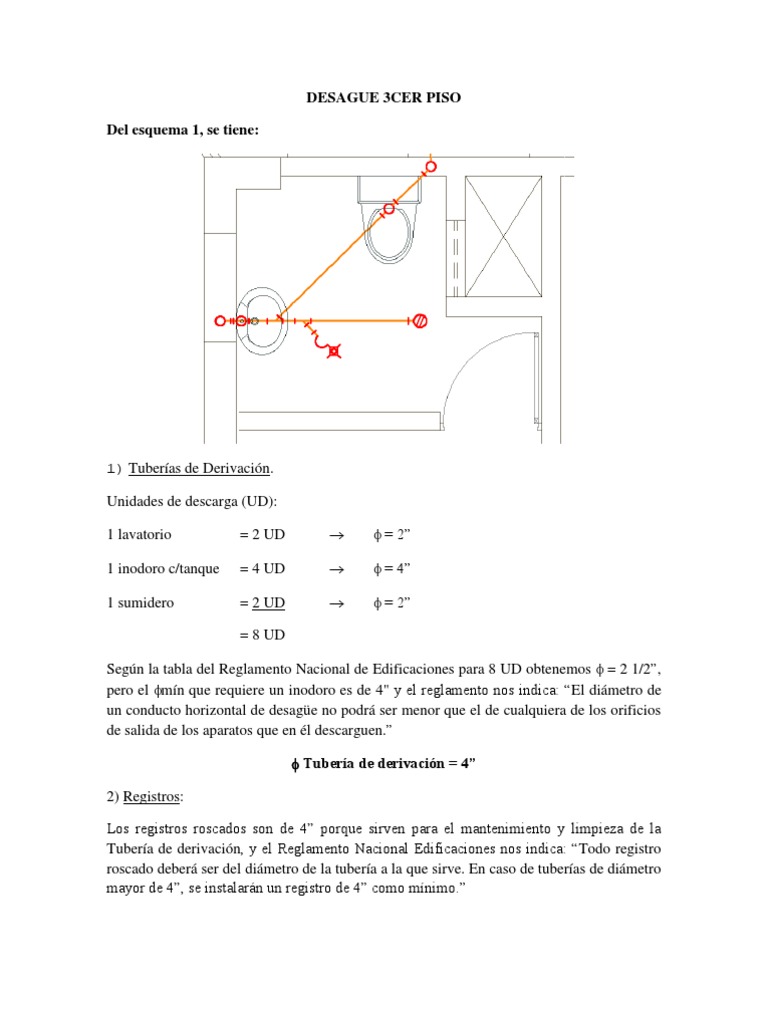 Diseño de Tubo de Ventilacion y Montantes | Baño | Ingeniería Química