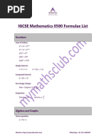 Essential Math Formulas Guide 2025 | PDF | Area | Trigonometry