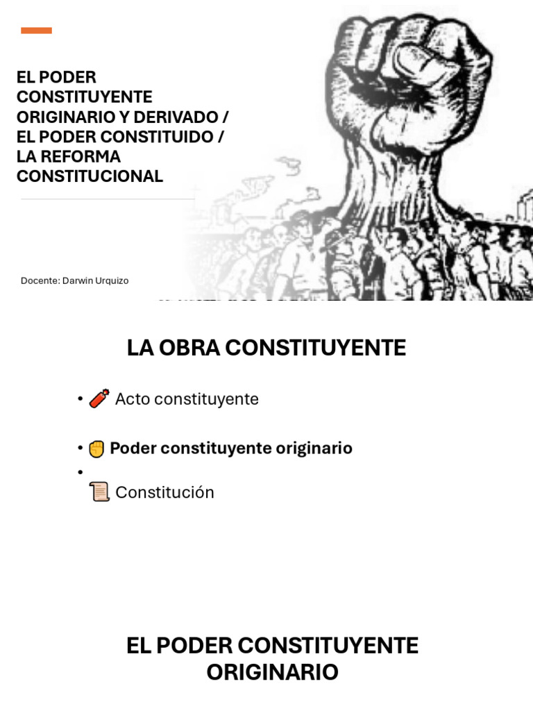 Poder Constituyente Reforma Constitucional | PDF | Constitución ...