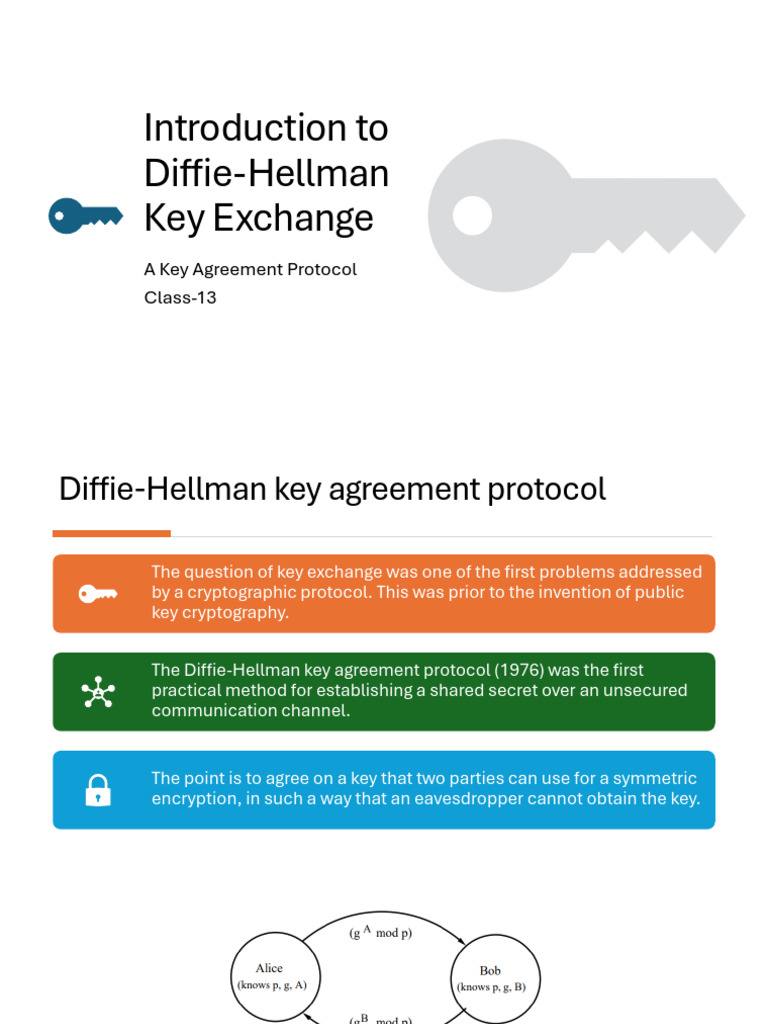 Diffie-Hellman Key Exchange - 13 | PDF