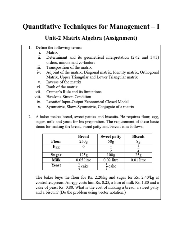 Quantitative Techniques For Management | PDF