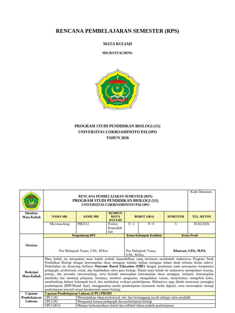 RPS Microteaching Obe | PDF