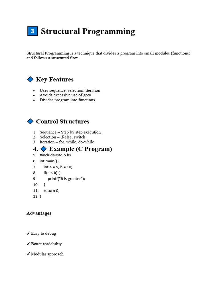 Structural Programming | PDF