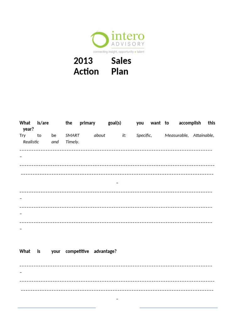 Sales Plan Template 22 | PDF | Linked In | Cyberspace
