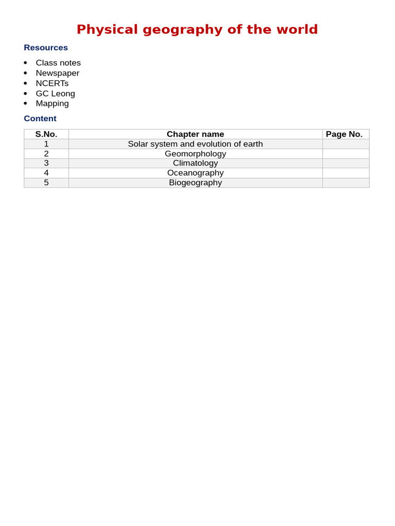 World Physical Geography | PDF