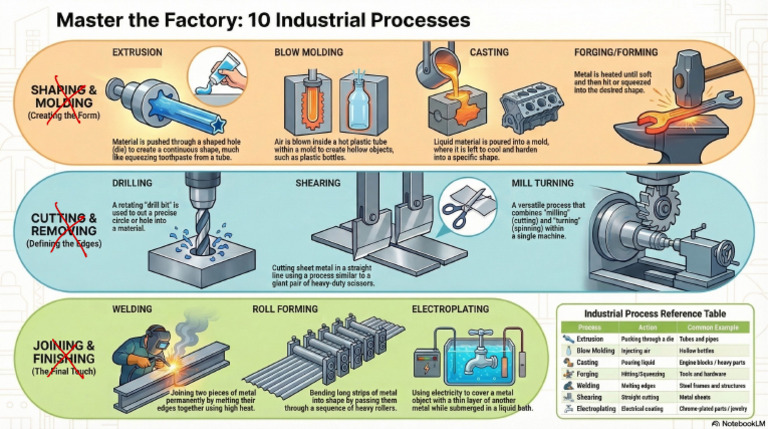 Industrial Processes Review Graphic | PDF