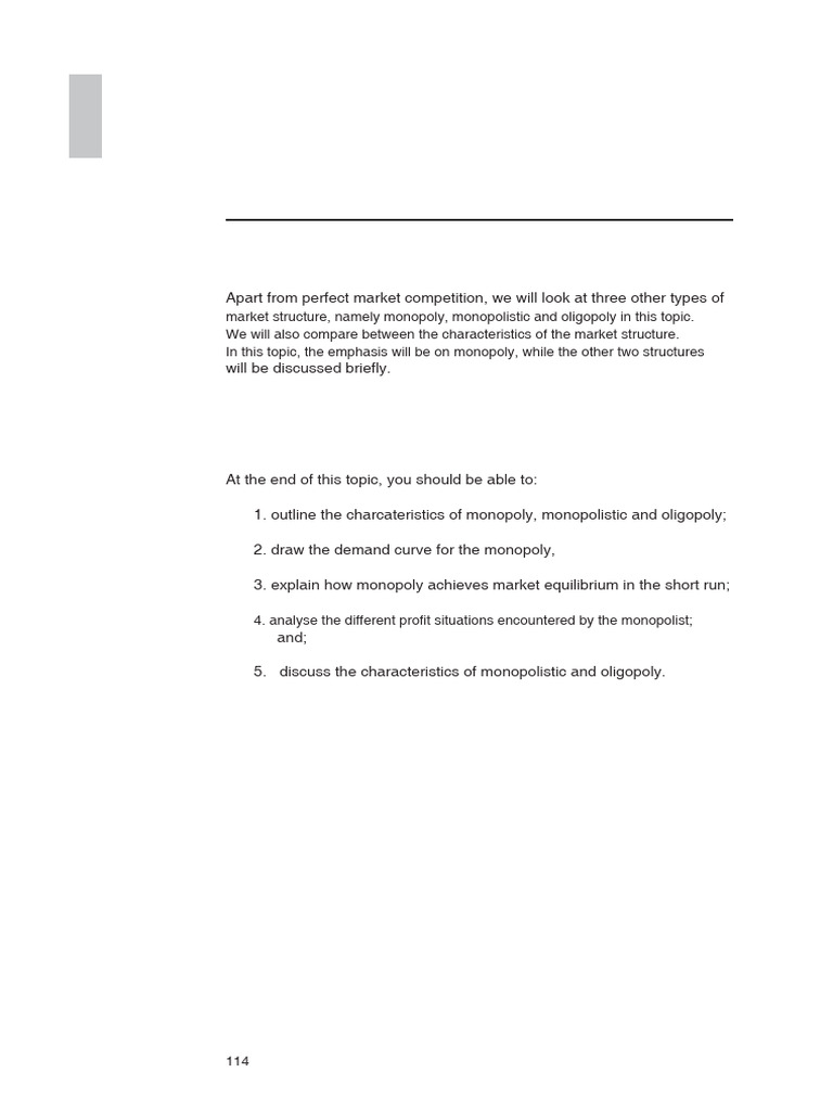 Topic 8: Monopoly, Monopolistic and Oligopoly | PDF | Monopoly | Profit ...