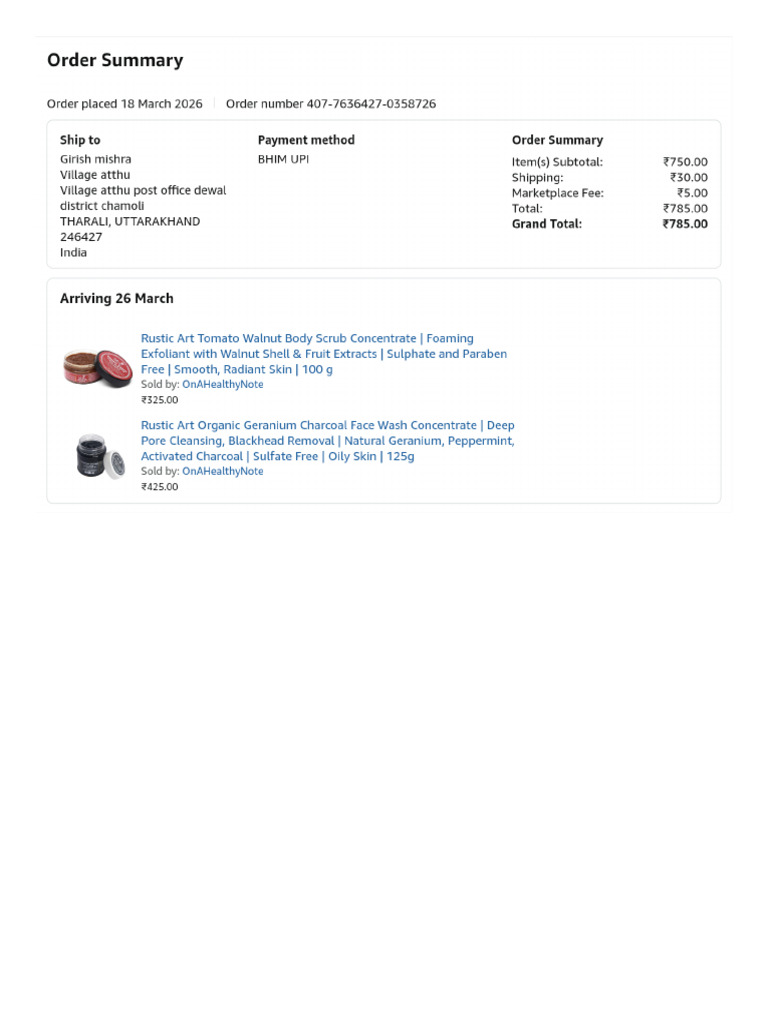 Amazon Order | PDF