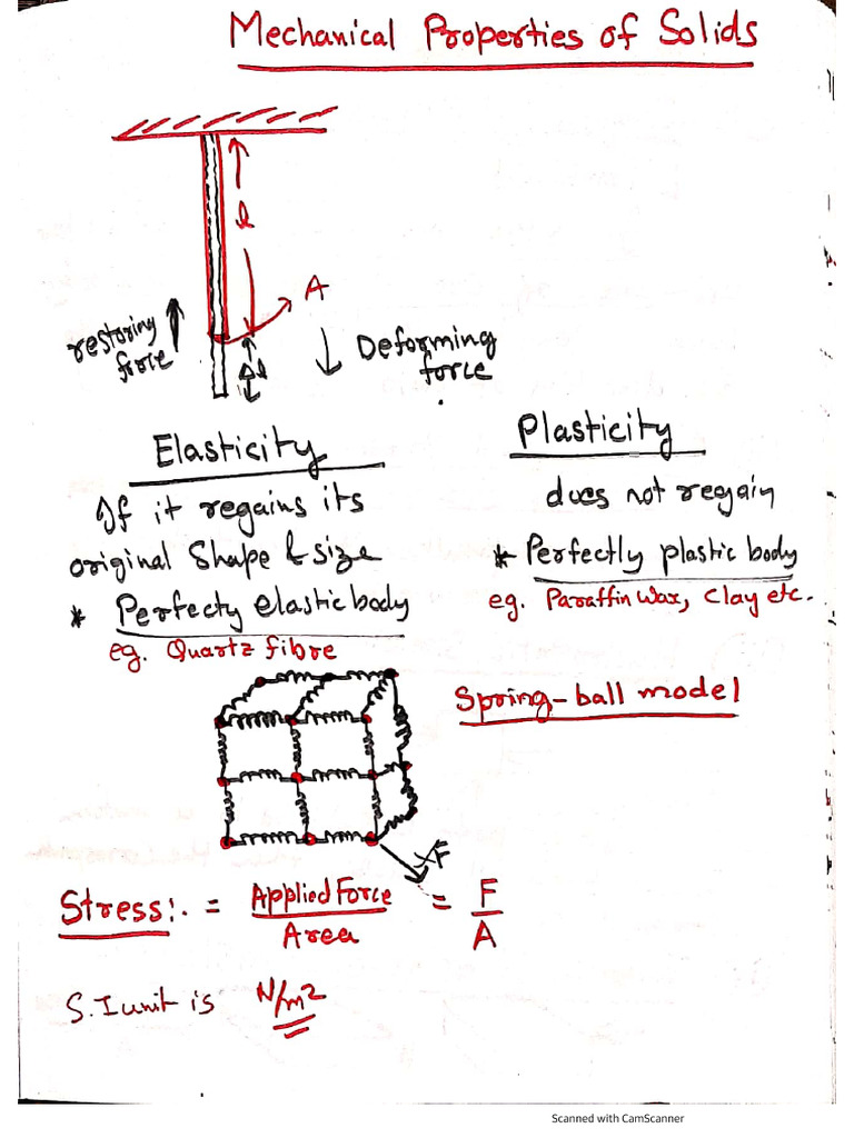 Ch.9 Mechanical Properties of Solids 1 | PDF