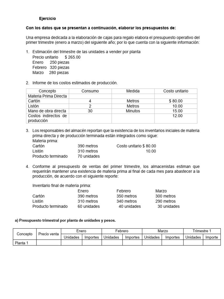 Segundo Parcial Costos y Presupuestos 2025 | PDF | Presupuesto | Economias