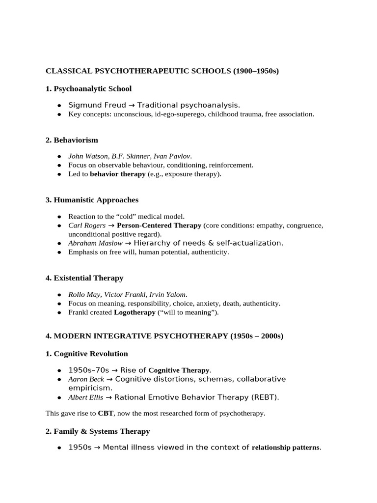 Notes 3 | PDF | Psychotherapy | Counseling Psychology