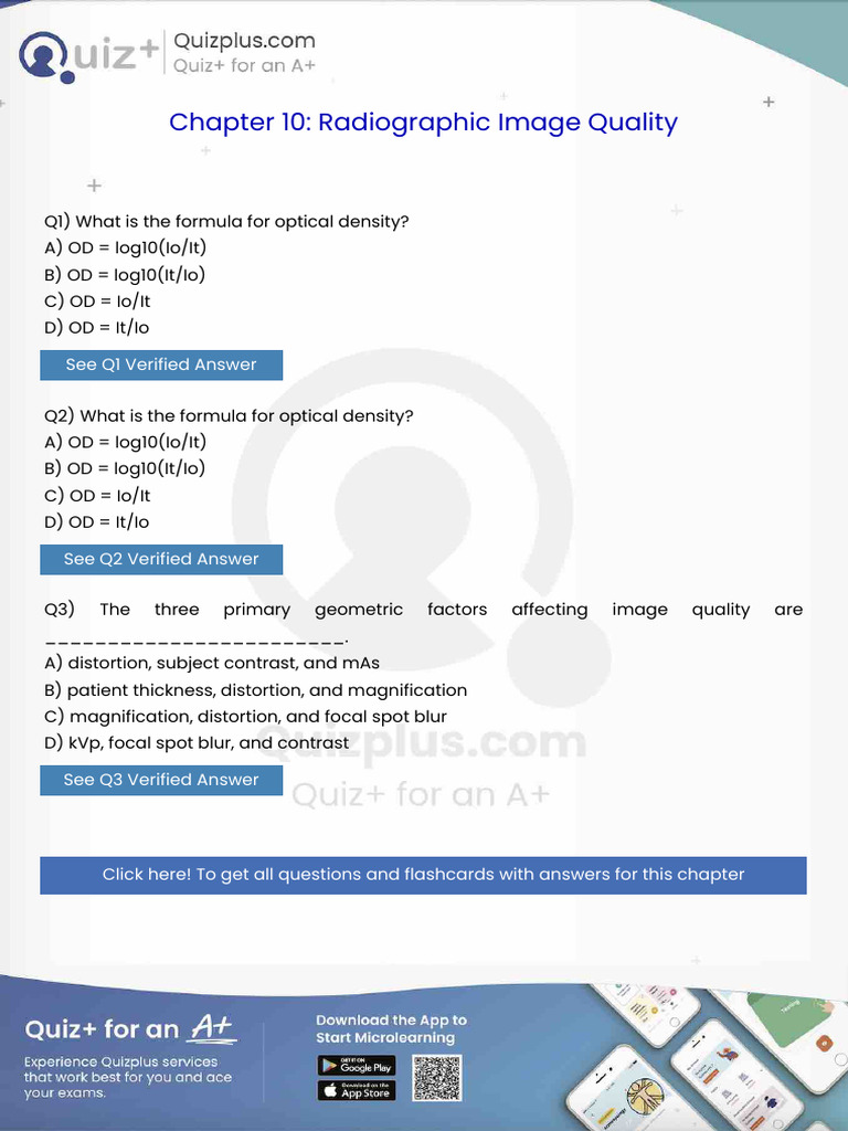 What Is The Formula For Optical Density | PDF | X Ray | Radiography
