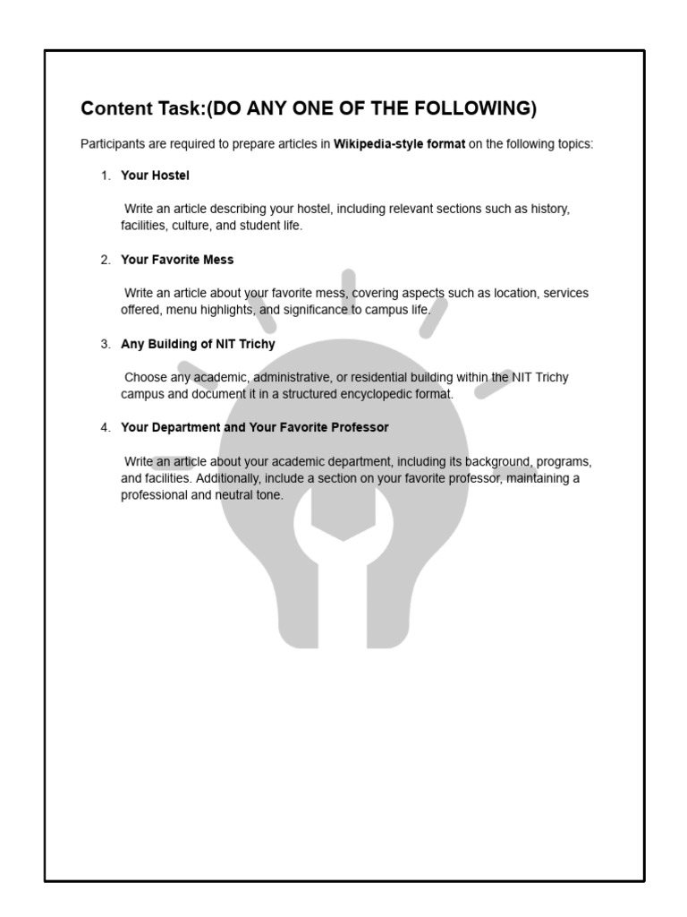 Content Task | PDF