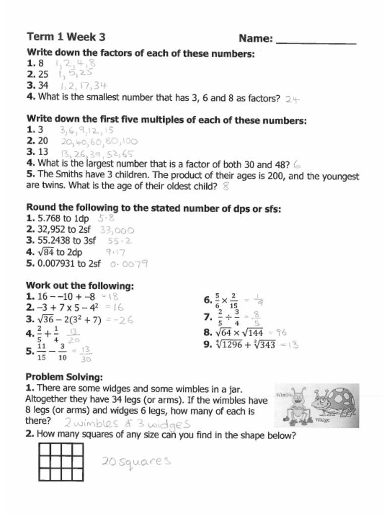 Basic Revison 1 Answers | PDF