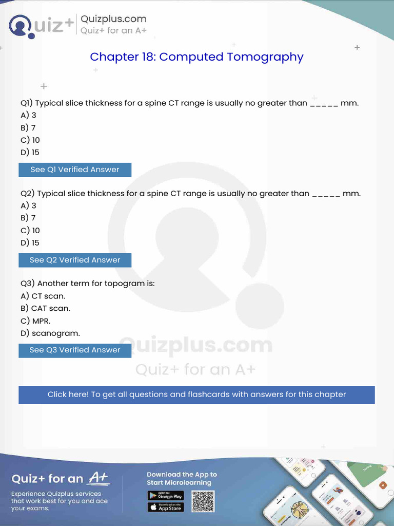 Typical Slice Thickness For A Spine CT Range Is Usually No Greater Than ...