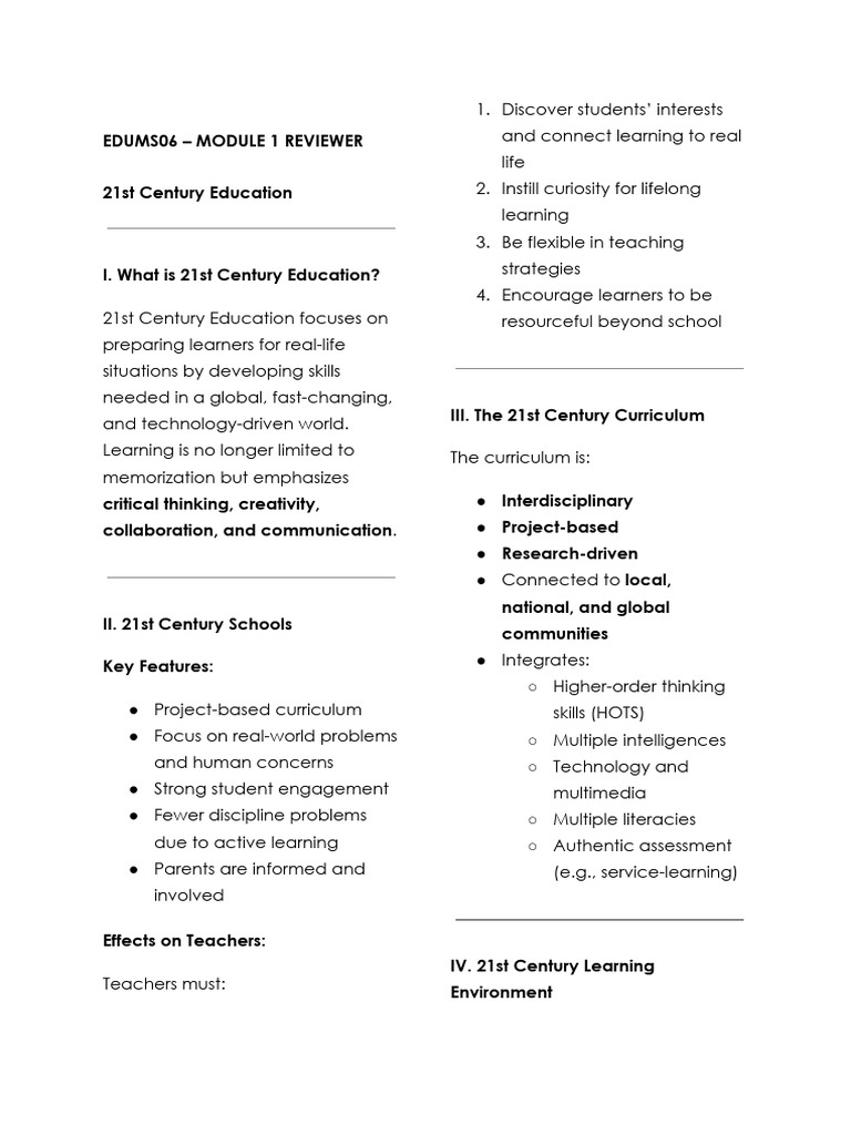 Edums06 - Module 1 Reviewer | PDF