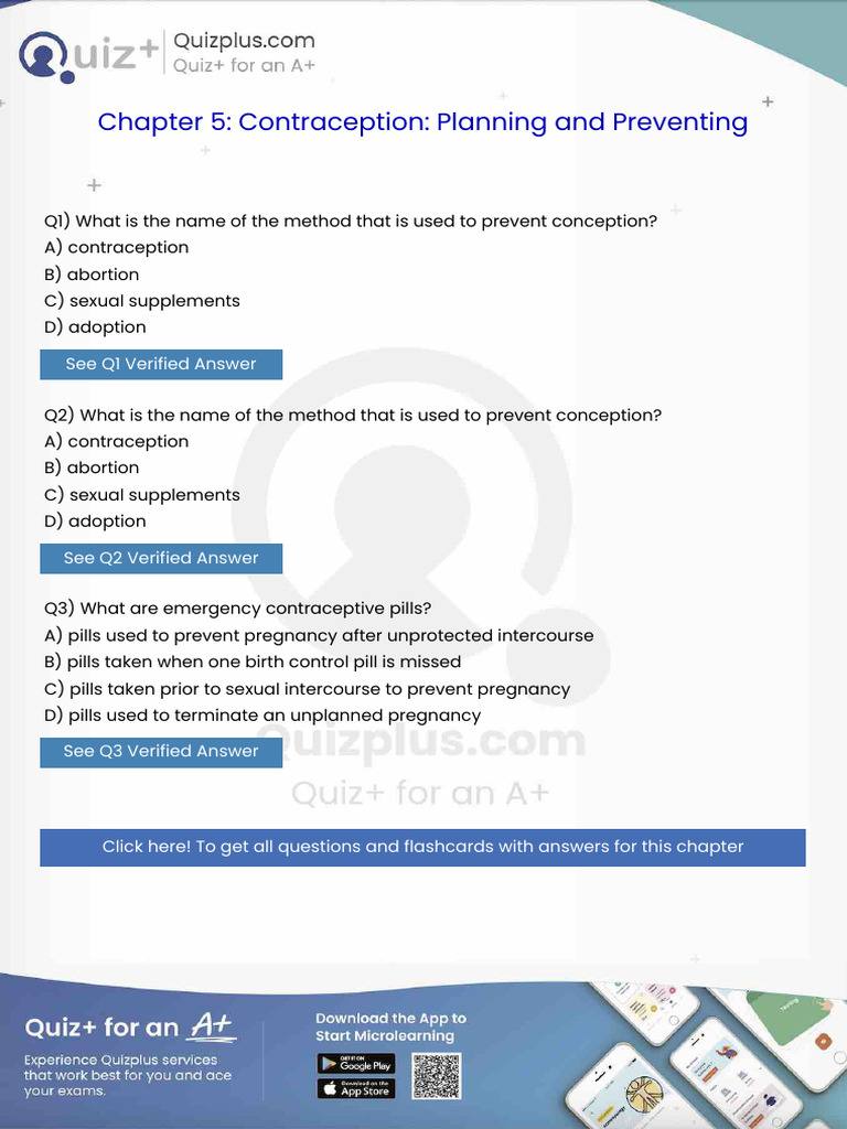 What Is The Name of The Method That Is Used To Prevent Conception | PDF ...