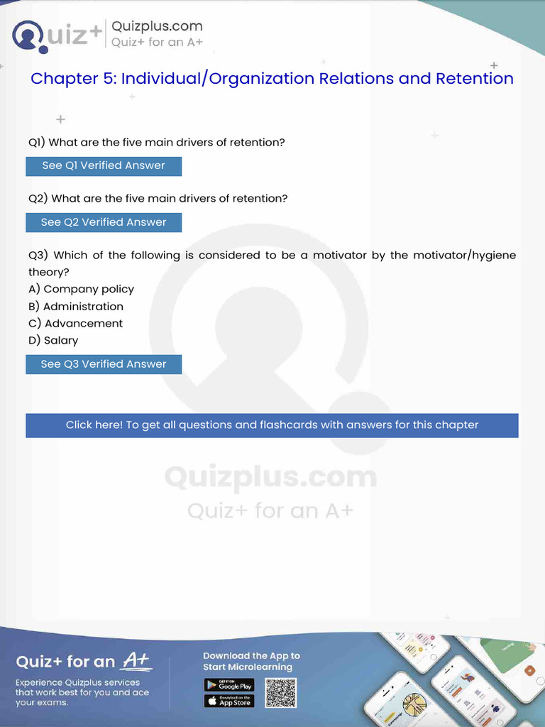What Are The Five Main Drivers of Retention | PDF | Human Resource ...