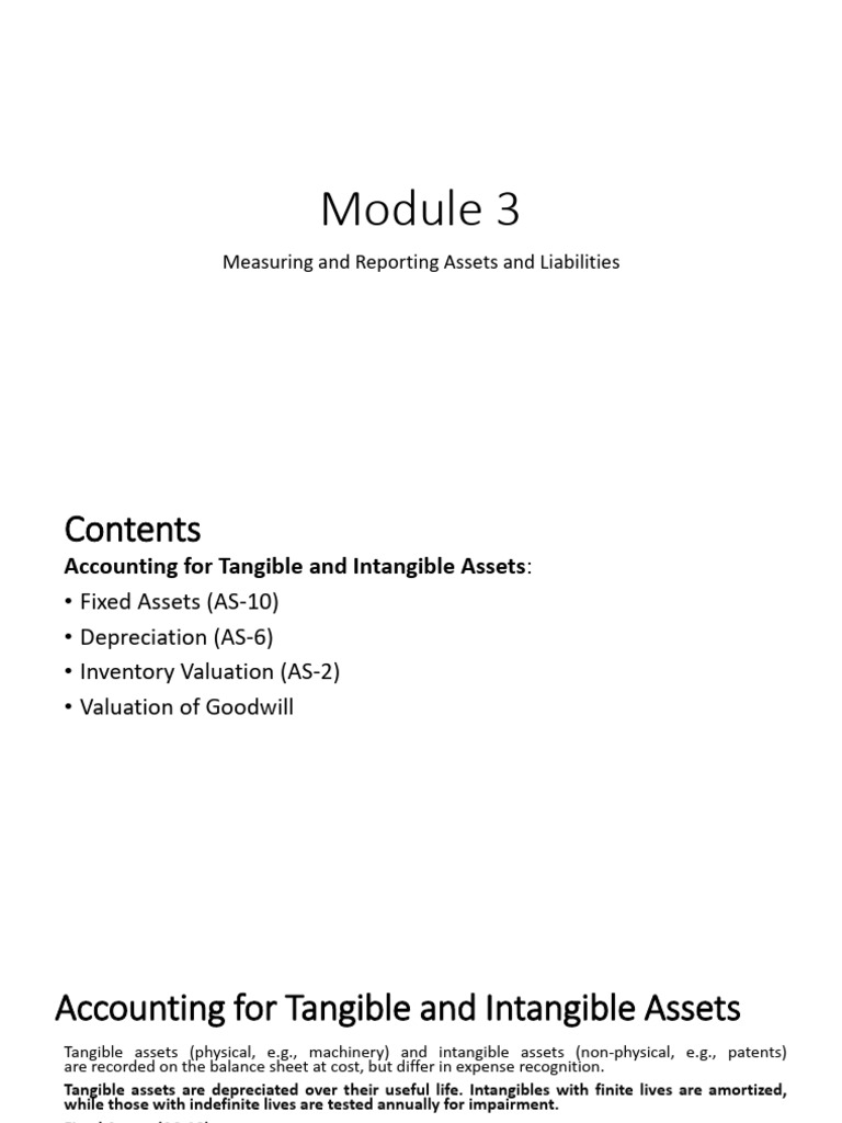 MA - Mod 3 Measure & Report | PDF | Fixed Asset | Depreciation