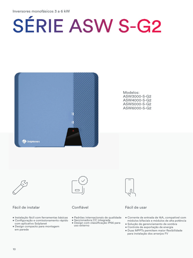 (Solplanet) Datasheet - Asw 3 6k-S-g2 (Afci) (2) - Compressed | PDF