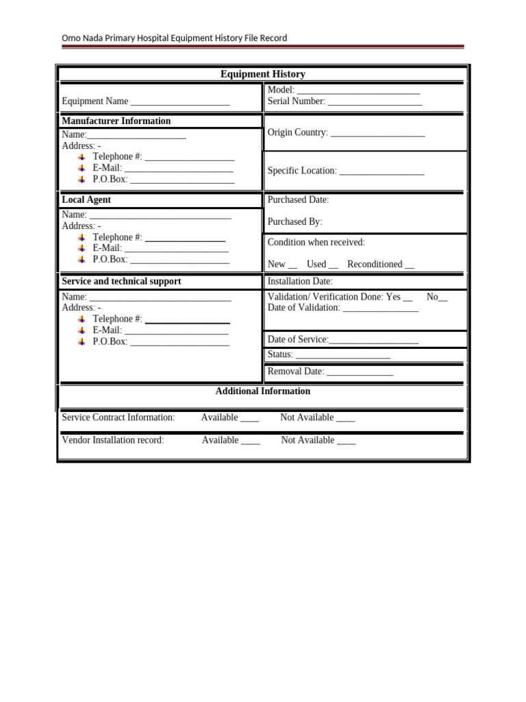 History File Form | PDF