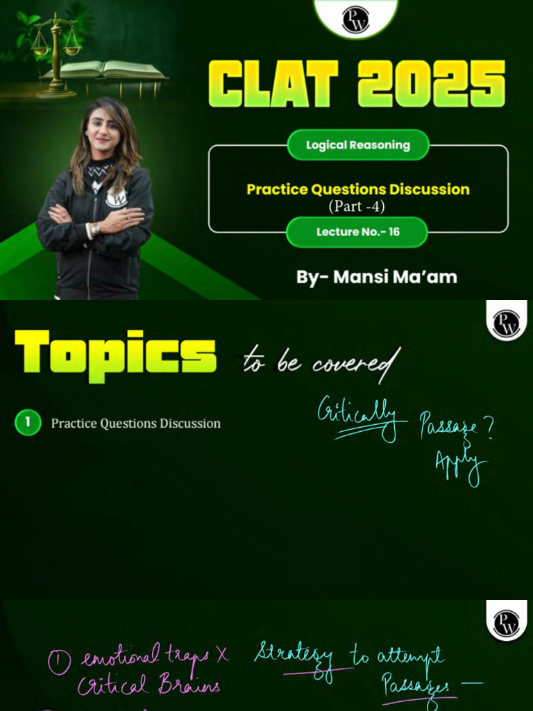 Logical Reasoning 16 - Class Notespdf | PDF