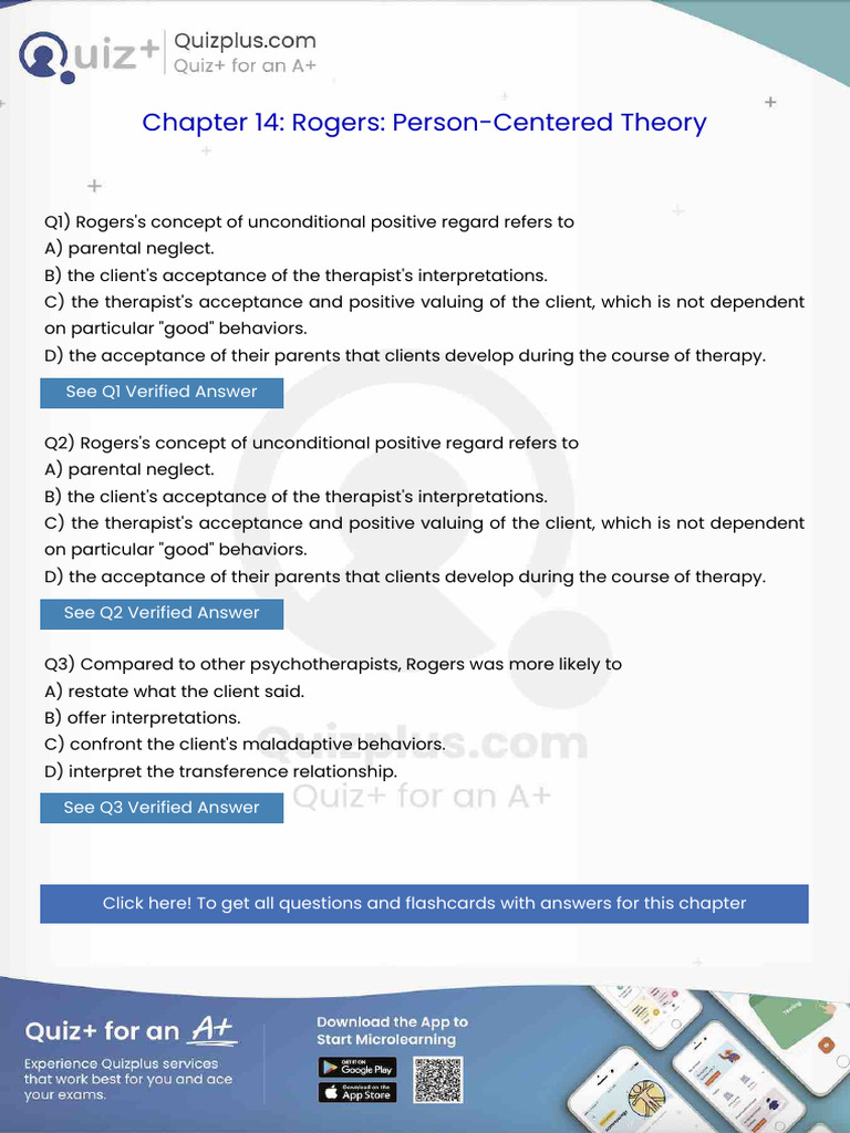 Rogerss Concept of Unconditional Positive Regard Refers To | PDF ...