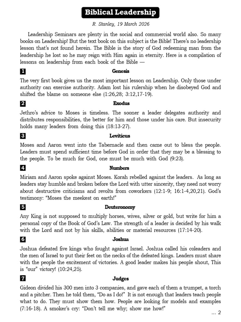 Biblical Leadership | PDF | Paul The Apostle | Jesus
