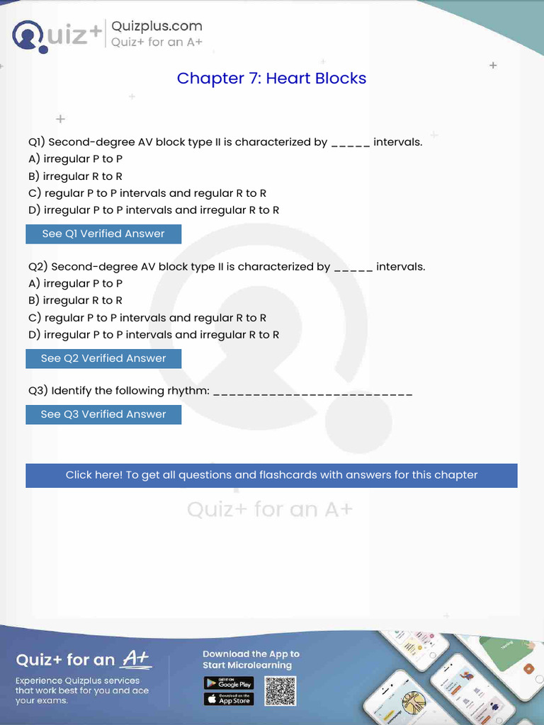 Seconddegree Av Block Type II Is Characterized by Intervals | PDF ...