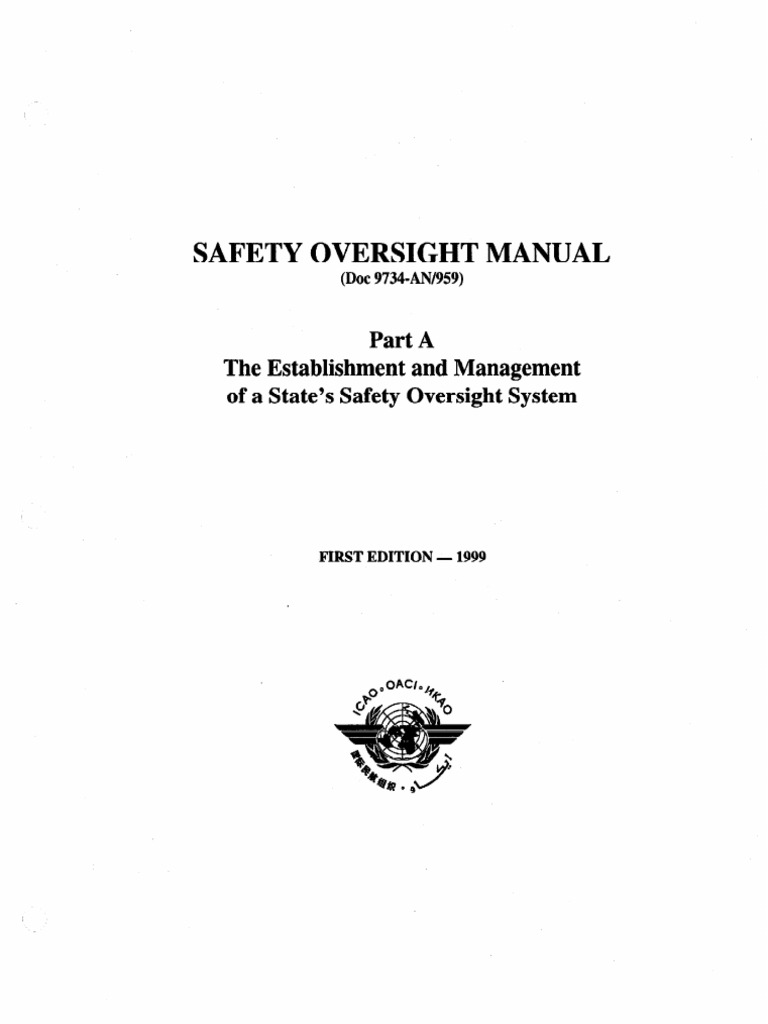 ICAO Doc 9734-AN - 959 Safety Oversight Manual - Part A | PDF | Aviation
